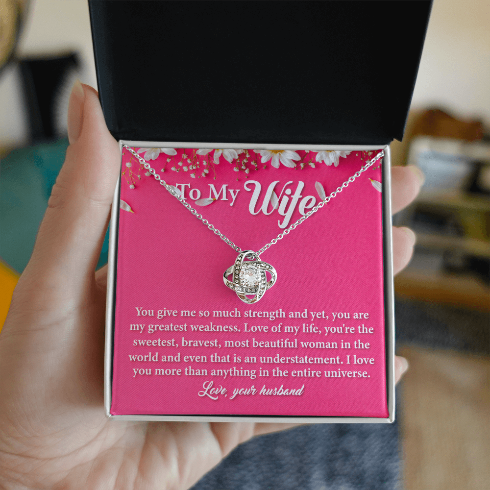To My Wife Necklace from Husband With Heartfelt Message - Soulmate Necklace for Women, Romantic Jewelry Gift for Her On Birthday, Anniversary
